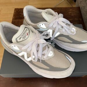 New Balance Gray and White Sneakers